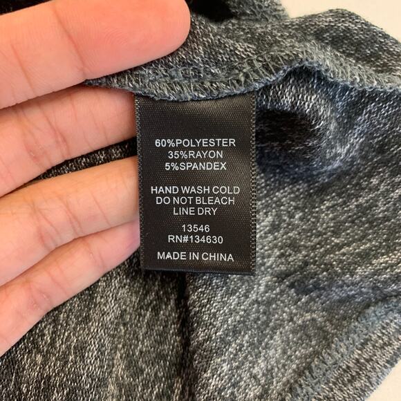 Sunday In Brooklyn Top Womens S Small Charcoal Twist Hem V Neck Anthropologie - Picture 7 of 9